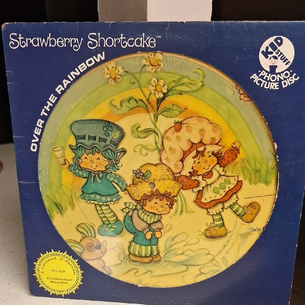 Strawberry Shortcake Over the Rainbow Vinyl Record Disc🌈🍓